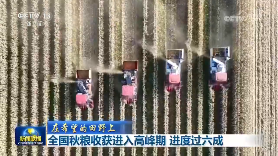 【在希望的田野上】全国秋粮收获进入高峰期 进度过六成